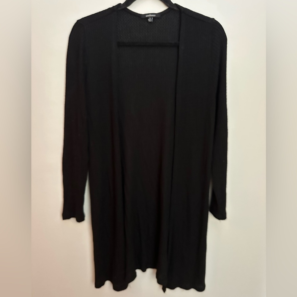 Ambiance Long Cardigan Small Black EUC